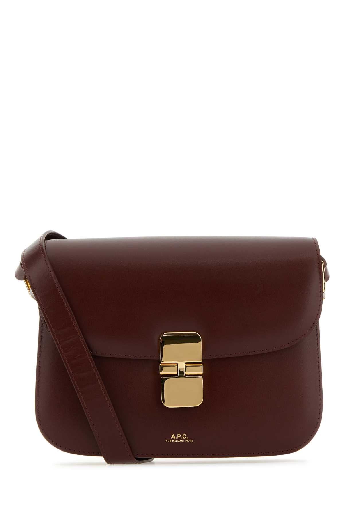 A.p.c. Grace Crossbody Bag — Burgundy Vache