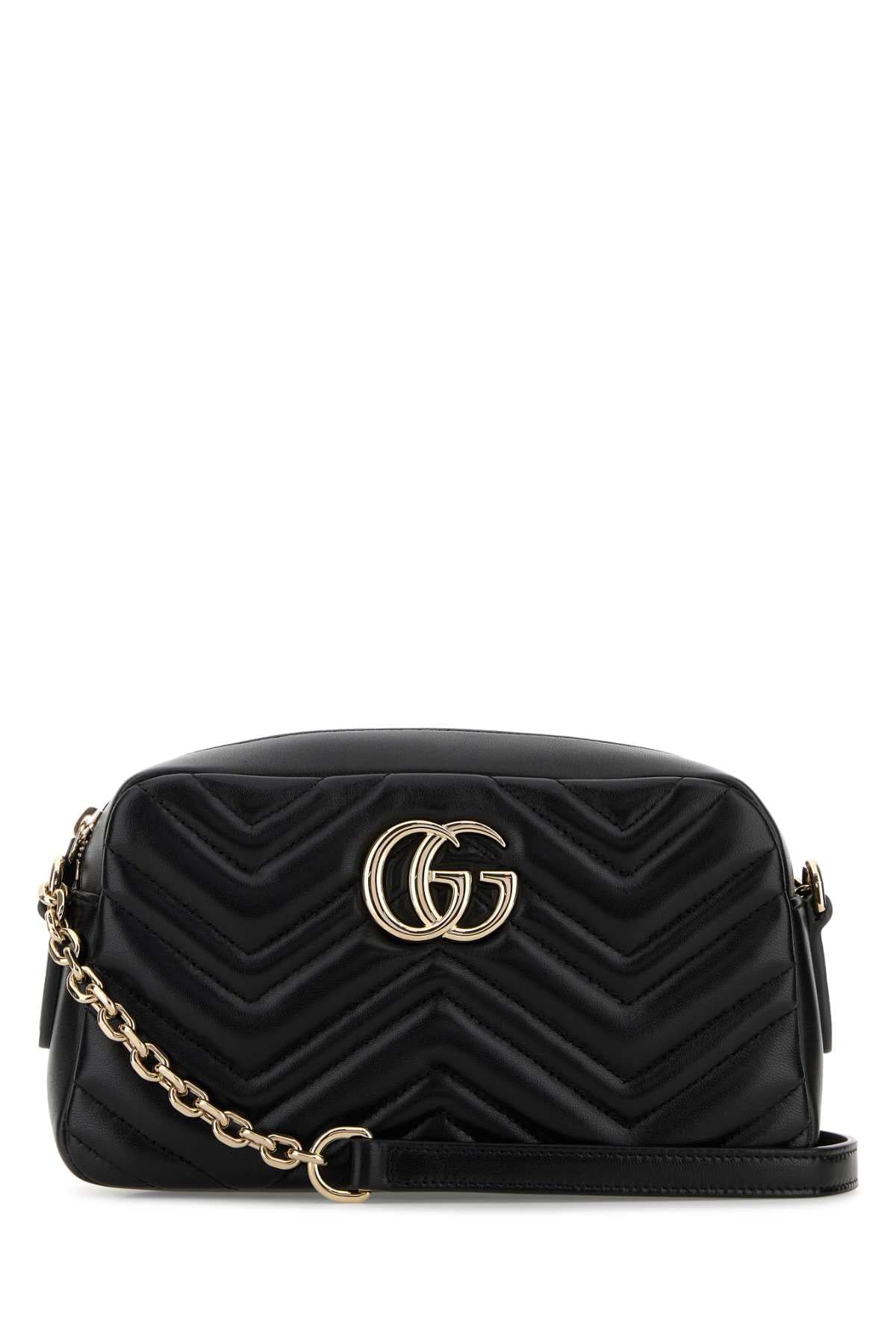 Gucci Gg Marmont Crossbody Bag — Black Lamb