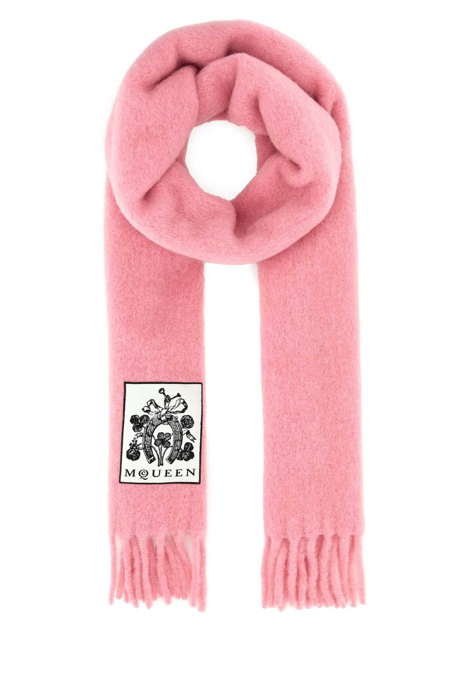 Alexander Mcqueen Sc Solid Scarf — Pink Cosy Scarfs