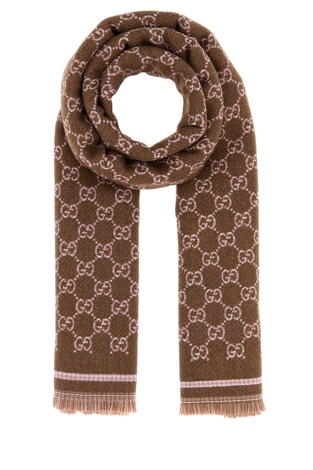 Gucci Stenmix Scarf — Brown Wo Vi Mz Pa Scarfs