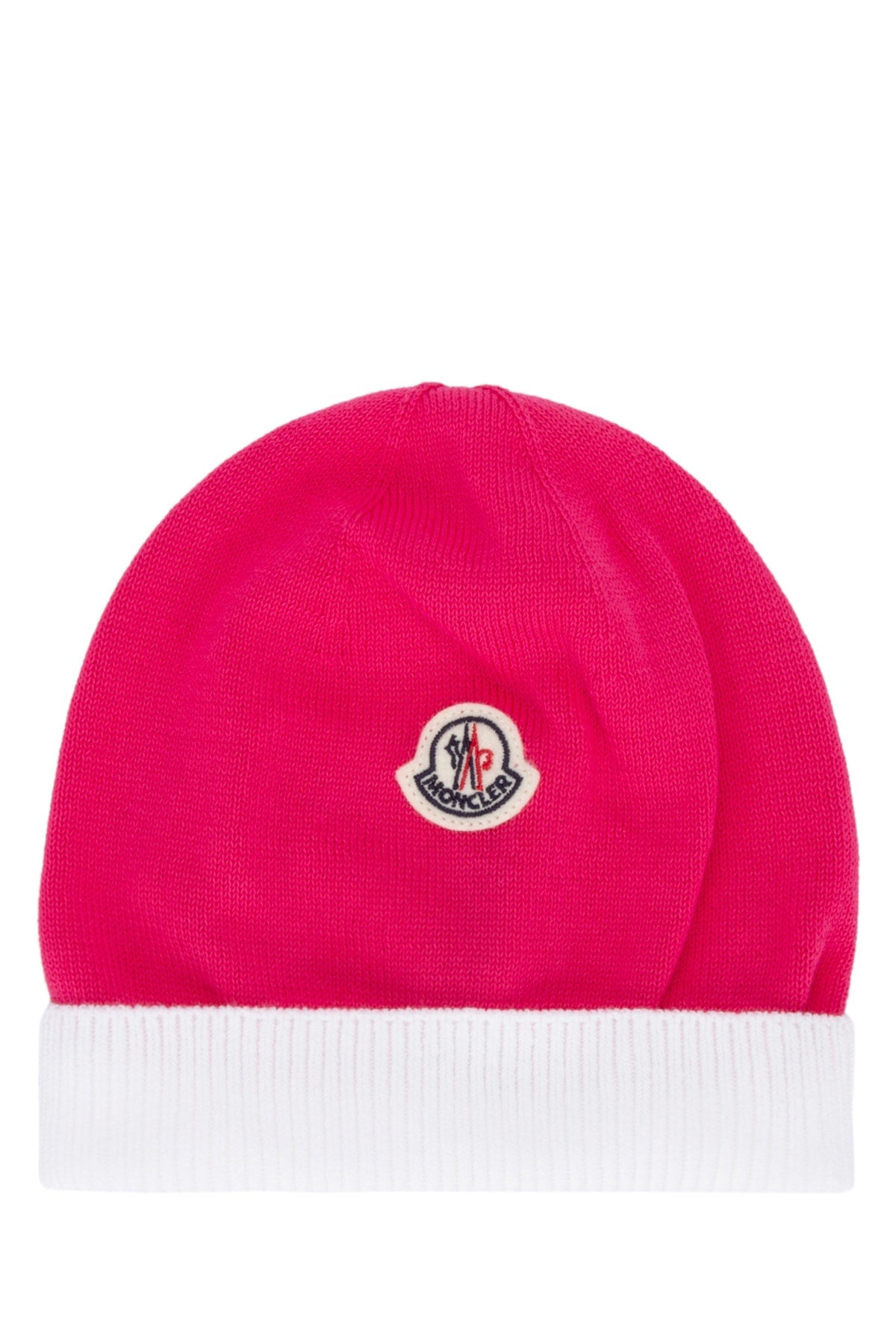 Moncler Jr Cuffie Wool-Blend Beanie — Pink Cotton Beanies