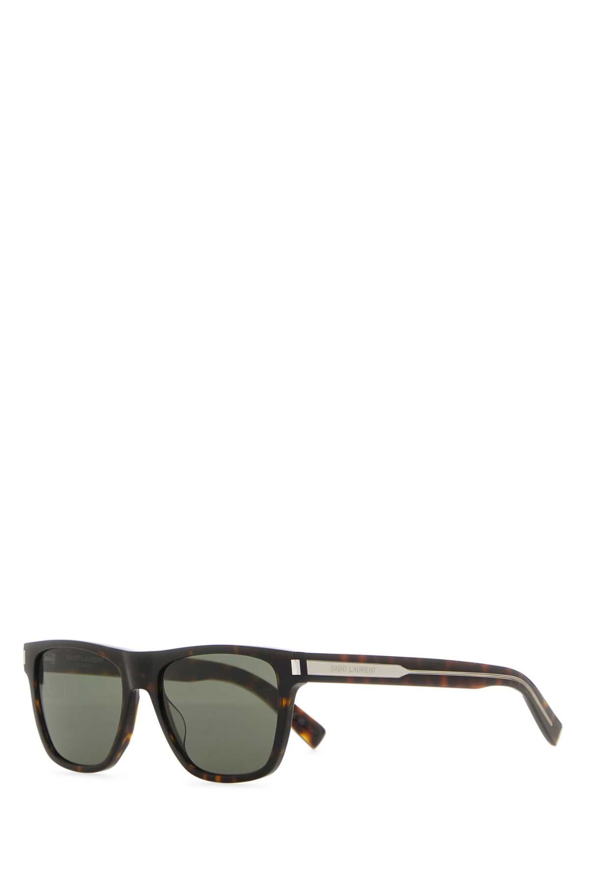 Saint Laurent Tortoiseshell Acetate Sunglasses — Brown Exterior