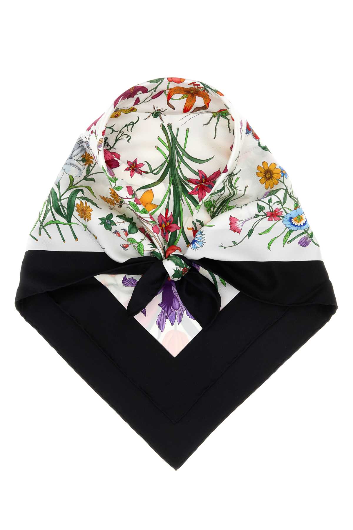Gucci Miss Flora Scarf — White Exterior: Silk Scarfs