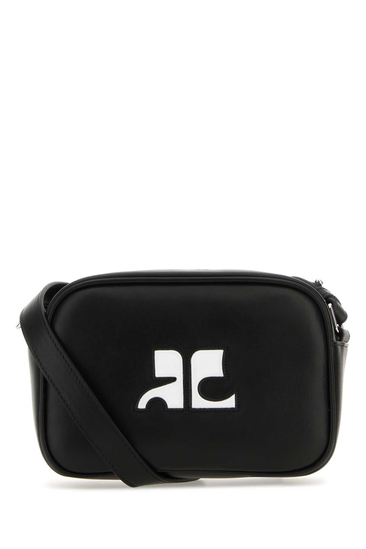 Courrèges Camera Shoulder Bag — Black