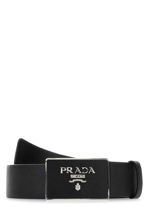 Prada Belt — Black Vitello