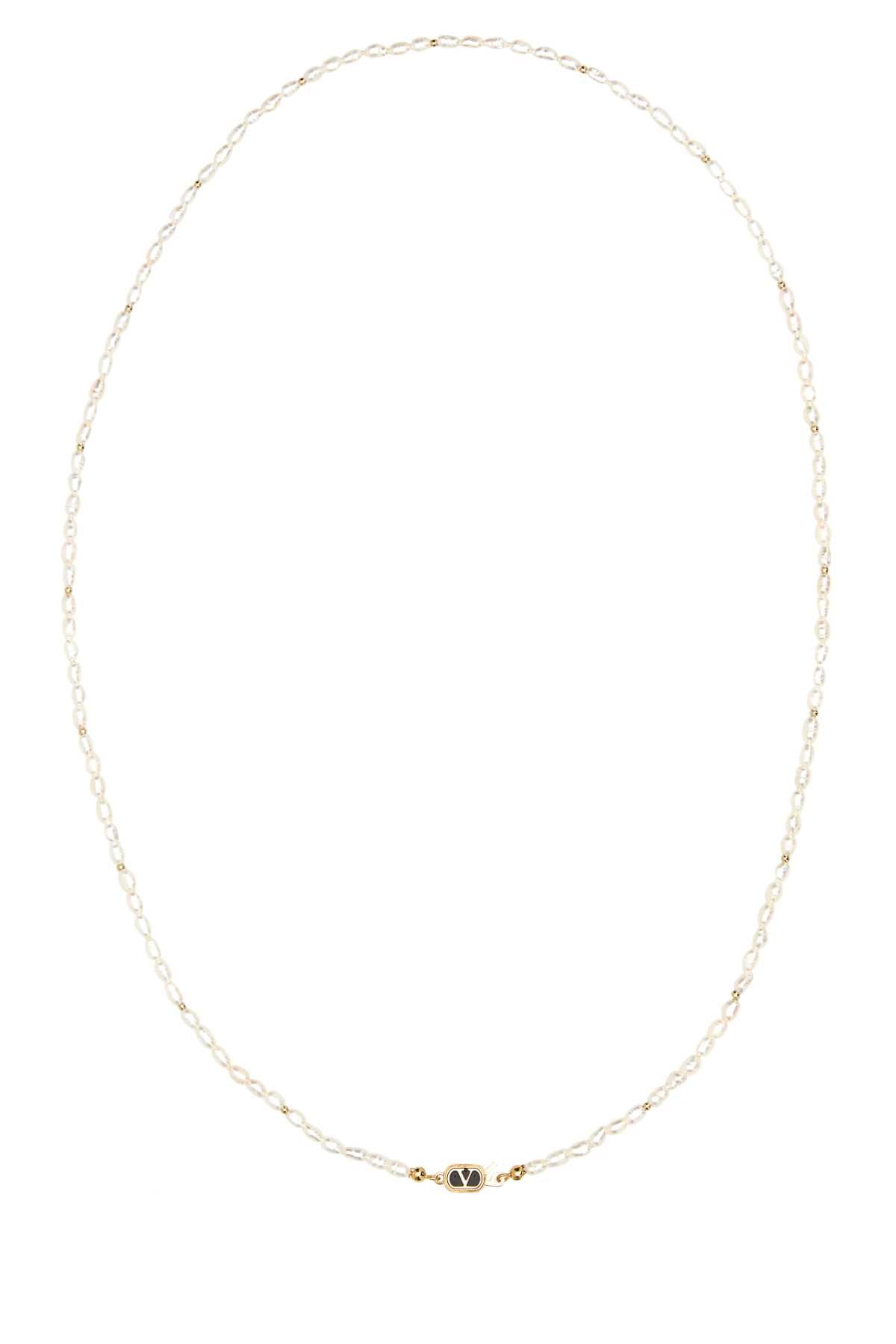 Valentino Garavani Ovalette Necklace — White Necklaces