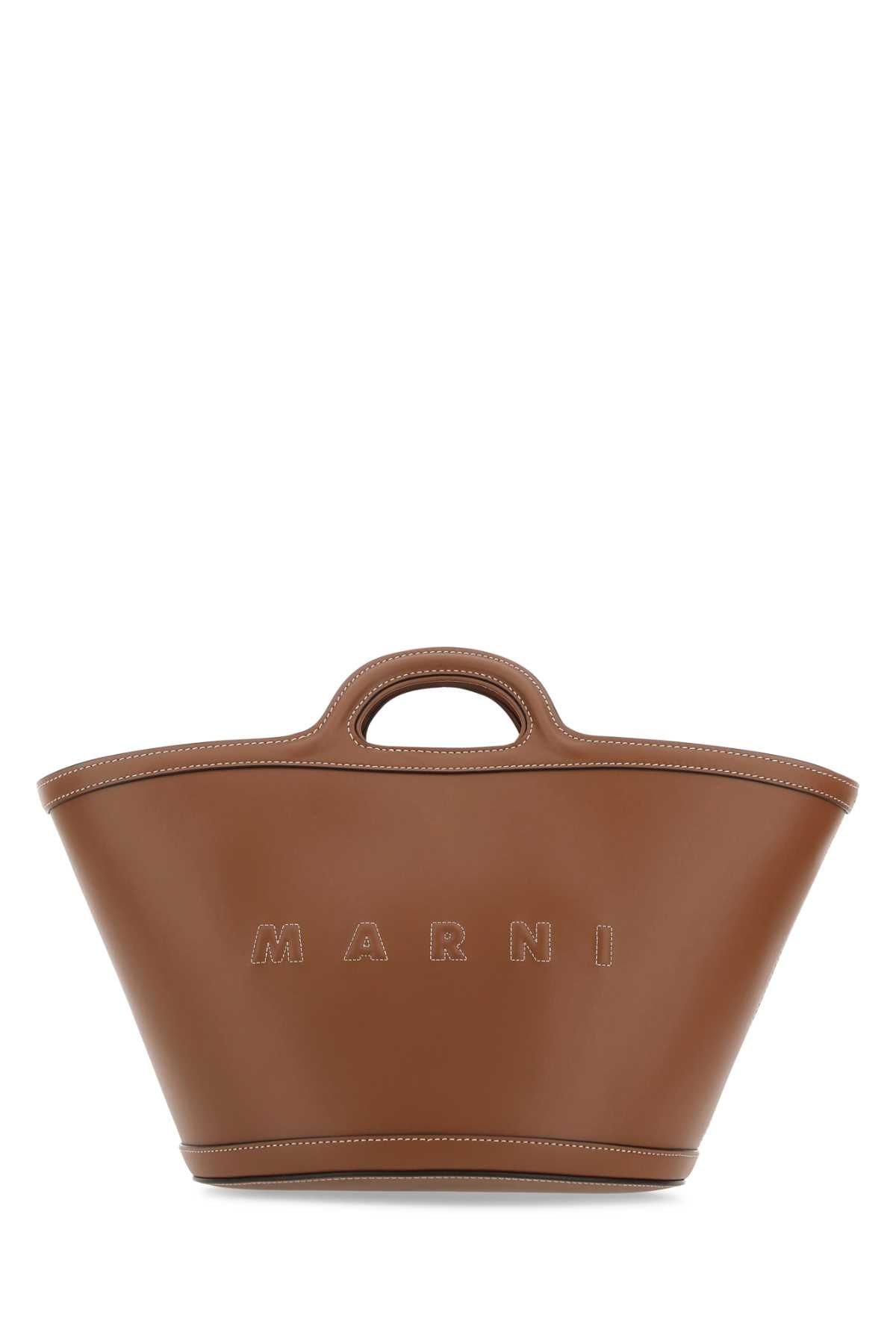 Marni Tropicalia Top Handle Bag — Brown