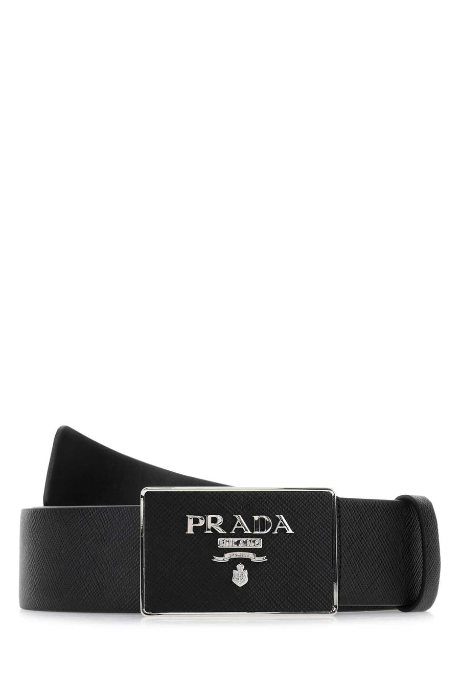 Prada Belt — Black Vitello