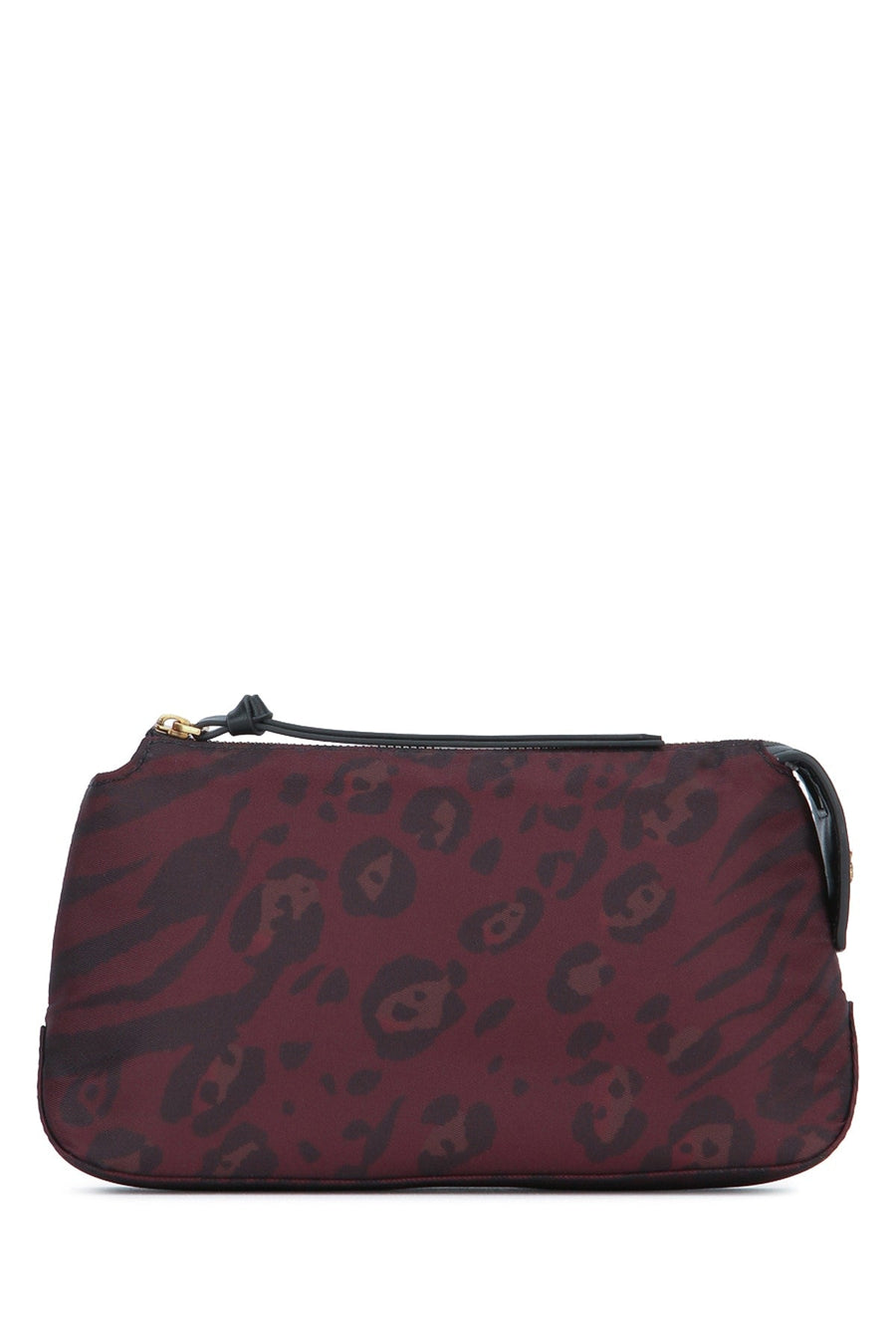 Pinko Beauty Case Mini Clutch — Burgundy Nylon Wallet