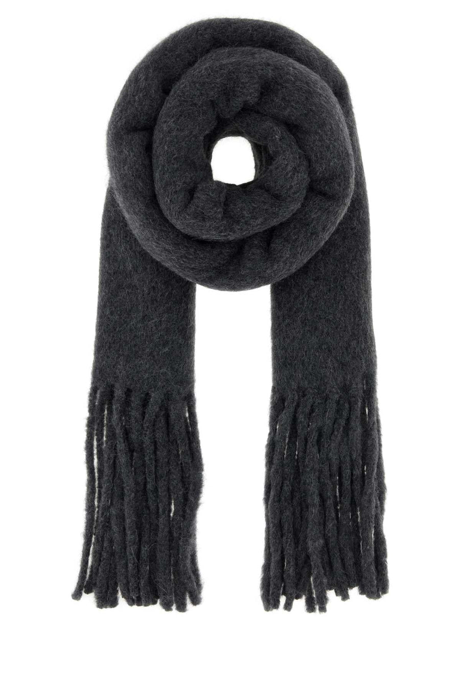 Loulou De Saison Santo Scarf — Gray Exterior: Alpaca Nylon Scarfs