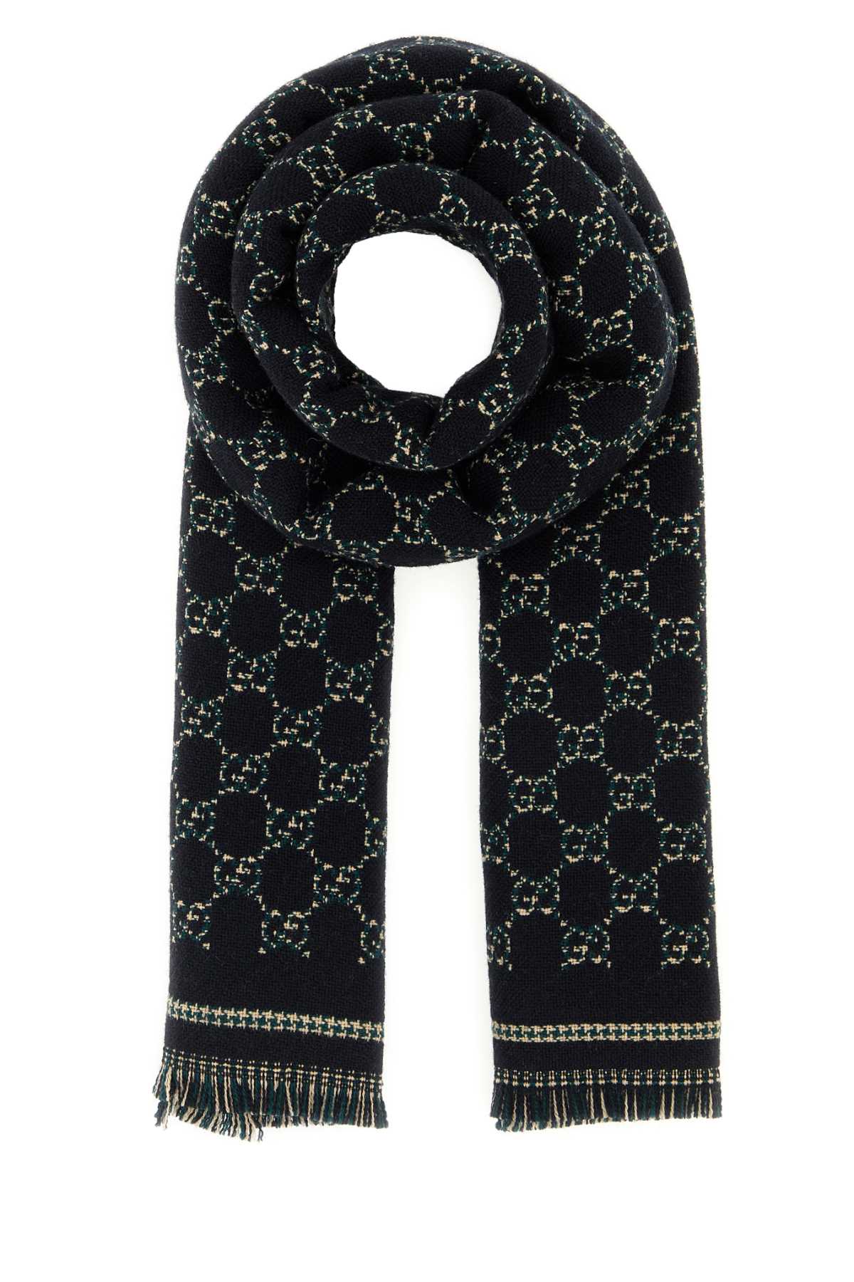 Gucci Stenmix Scarf — Black Exterior: Wool Scarfs