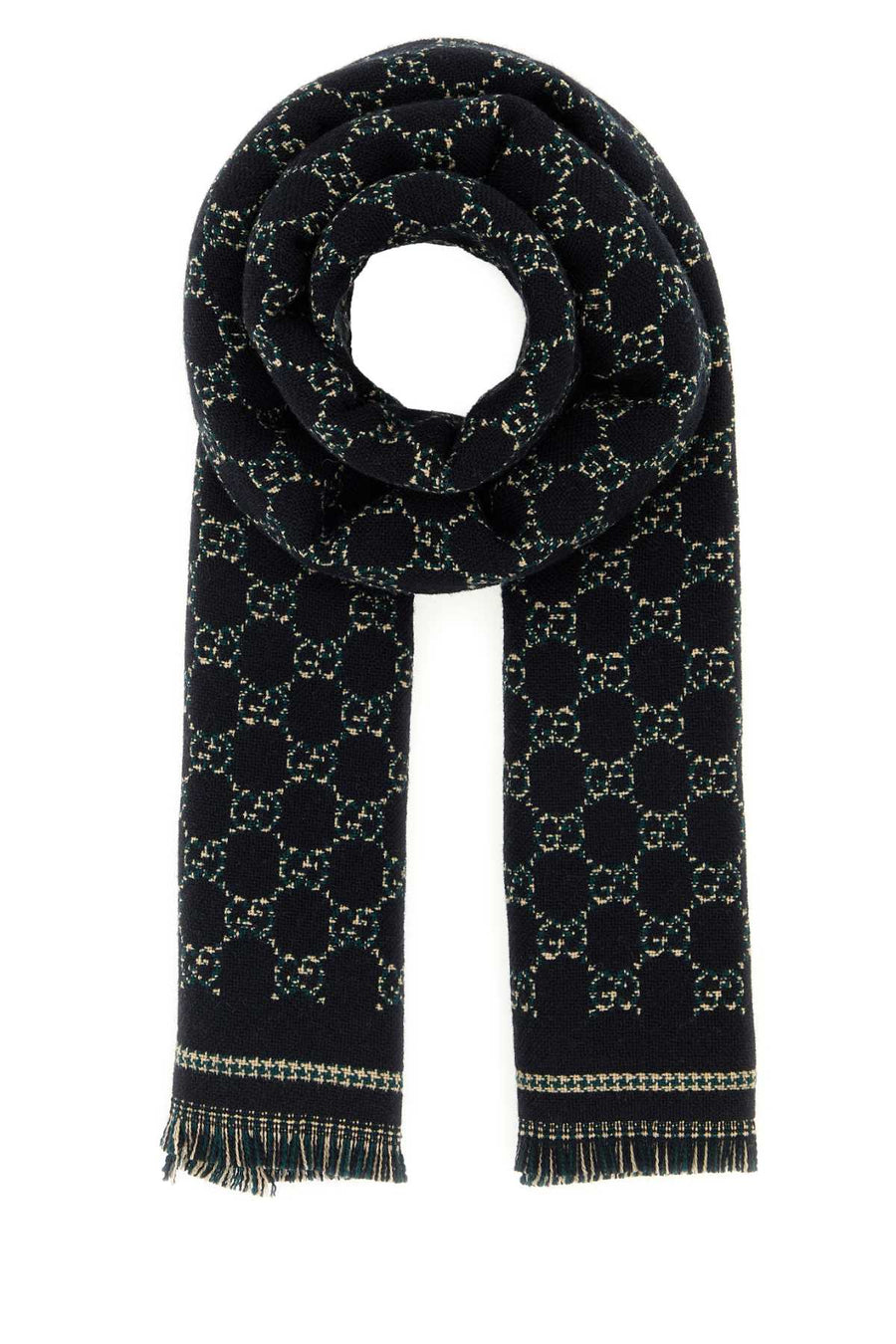 Gucci Stenmix Scarf — Black Exterior: Wool Scarfs
