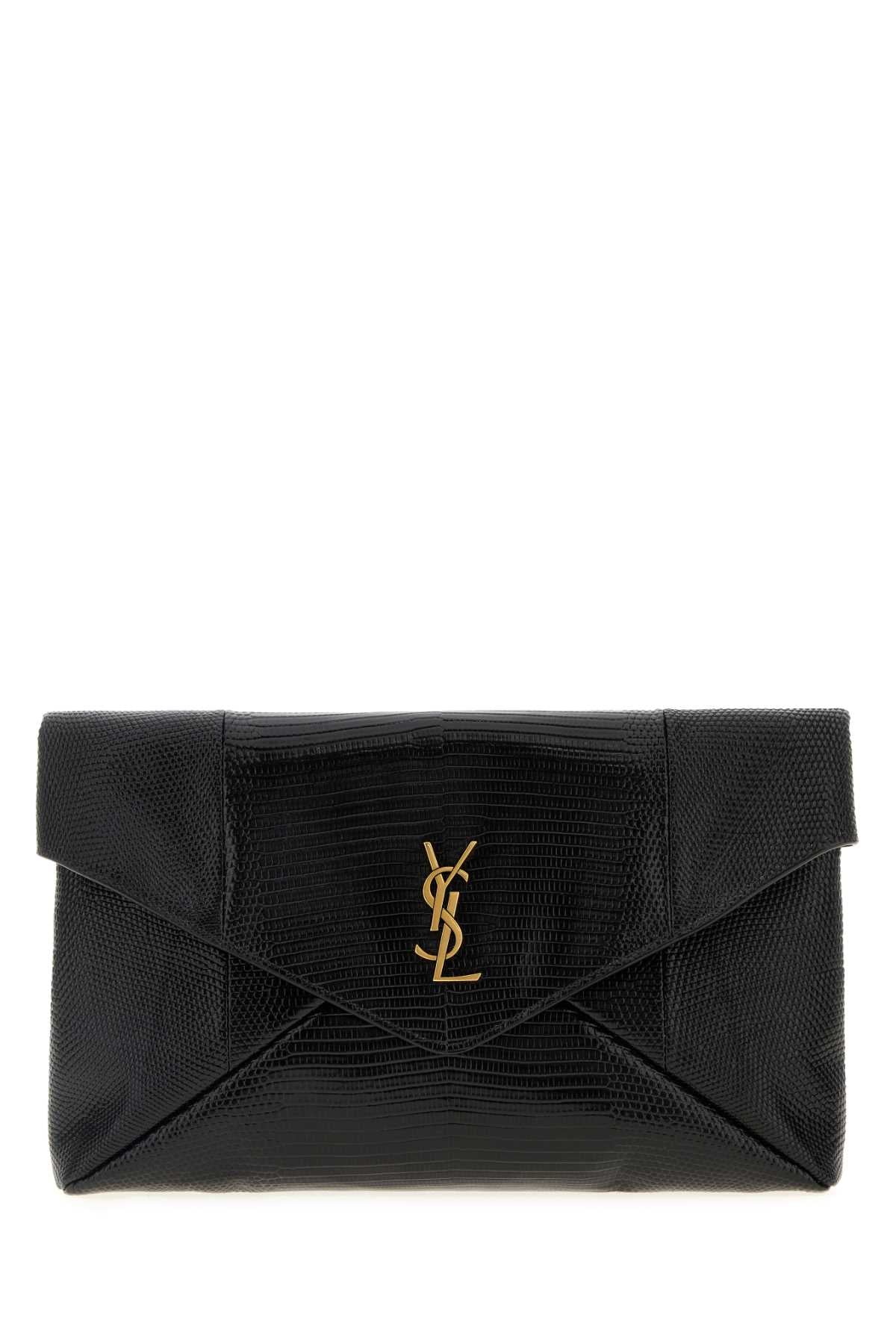 Saint Laurent Busta Pouch Clutch — Black