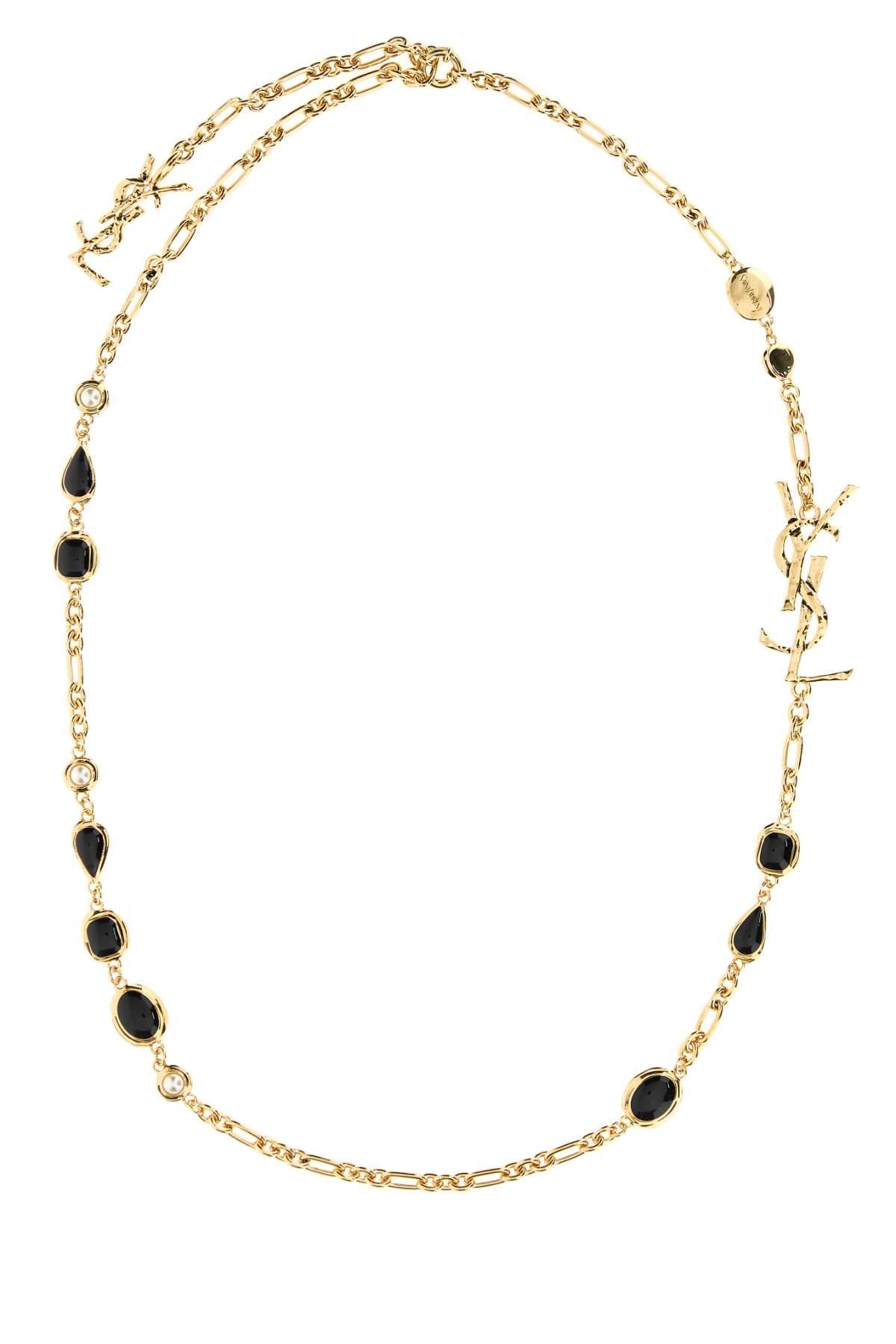 Saint Laurent Cassandre Necklace — Gold Necklaces