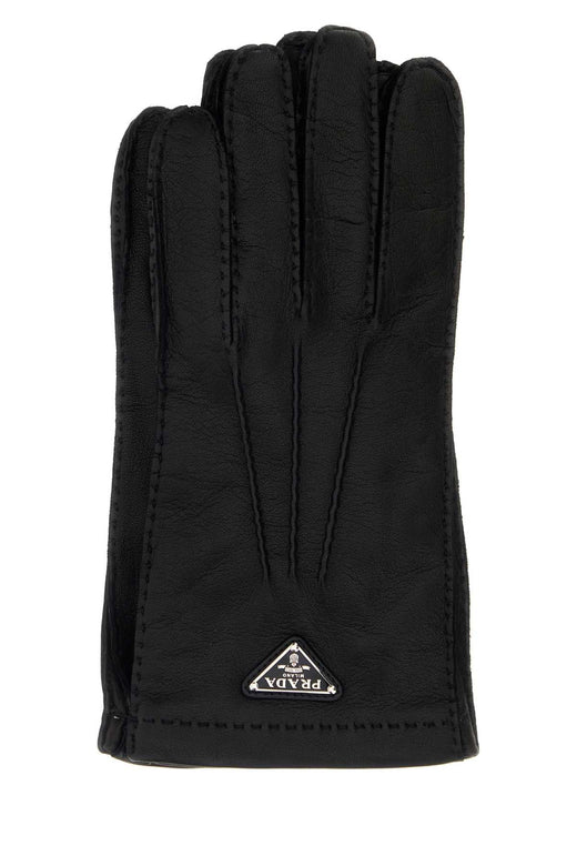 Prada Nappa Leather Gloves — Black