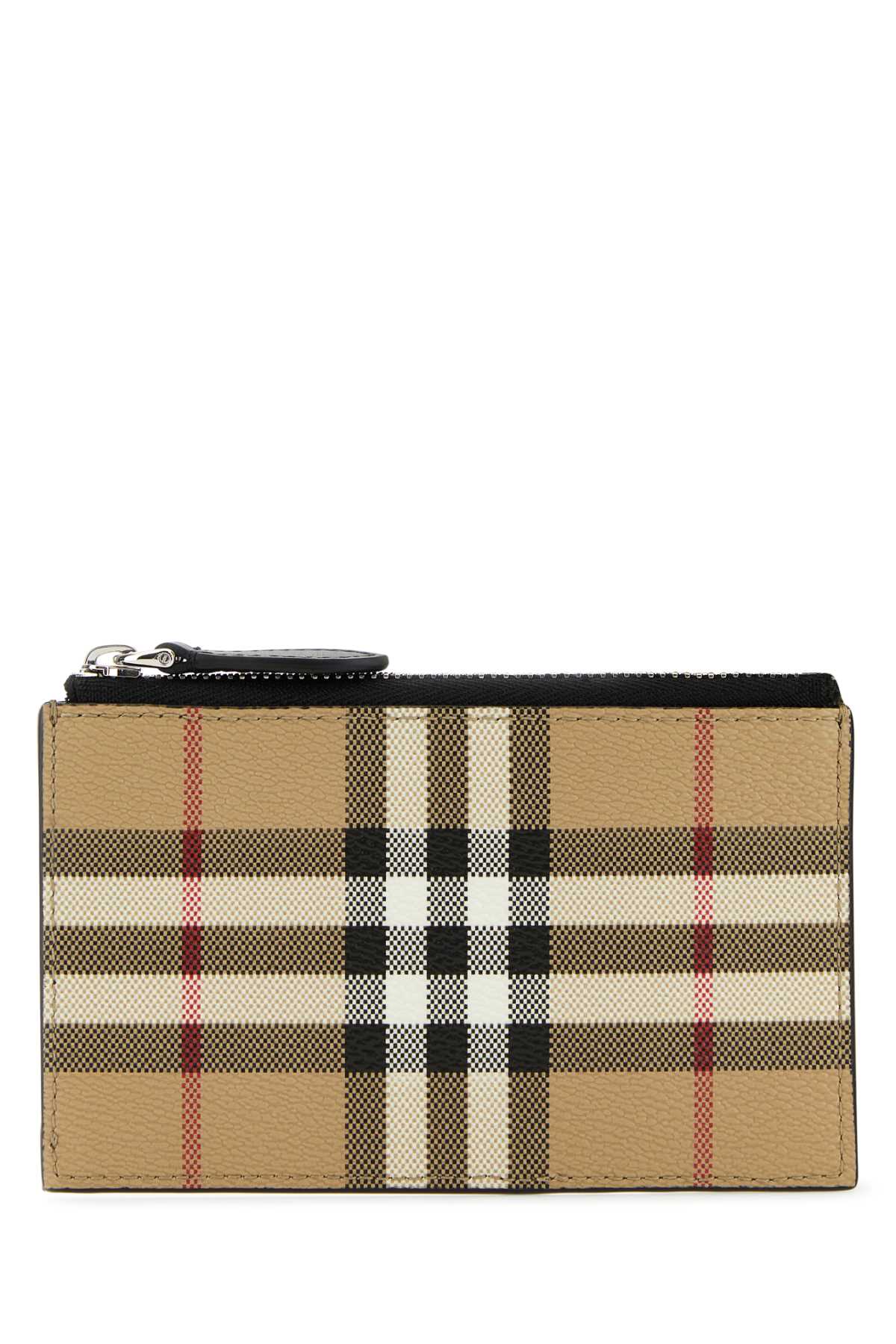 Burberry Canvas Check Wallet — Beige