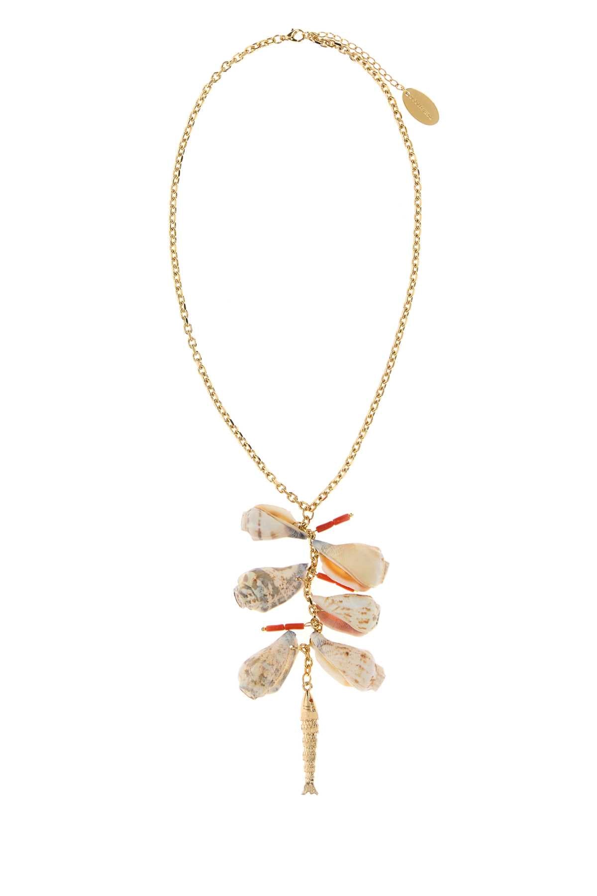 Dsquared2 Shell & Gold Chain Necklace — Necklaces