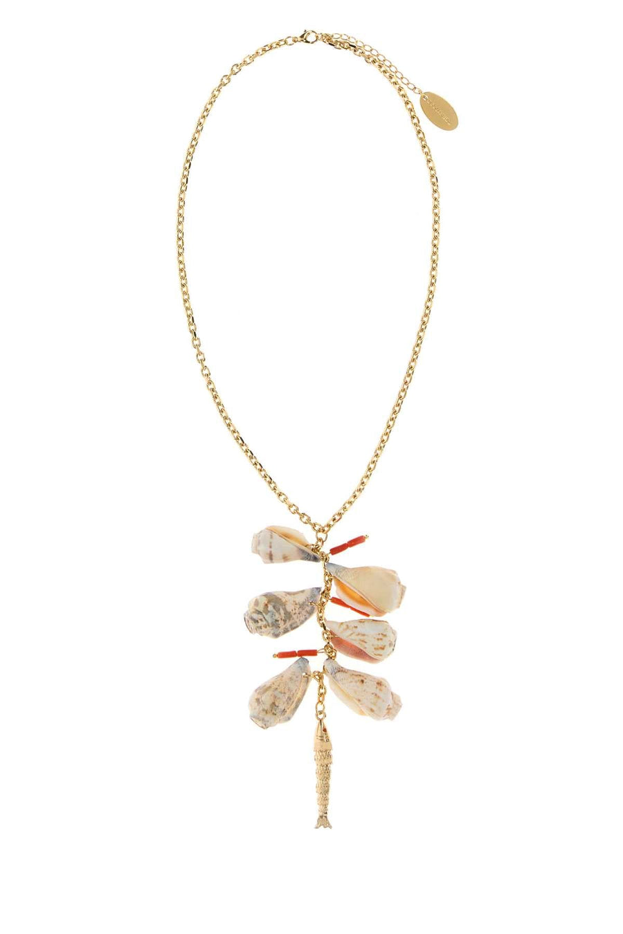 Dsquared2 Shell & Gold Chain Necklace — Necklaces