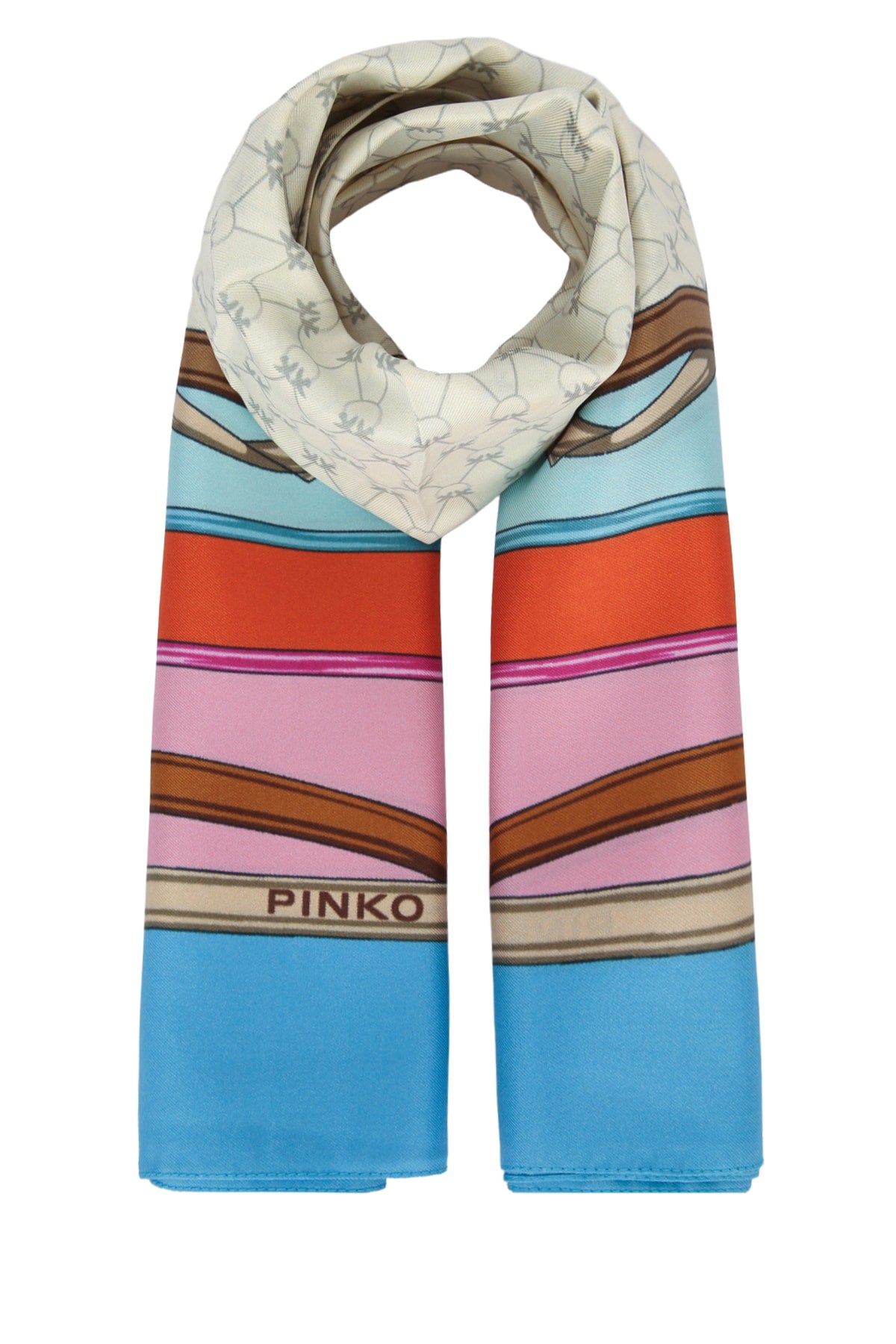 Pinko Limbo Scarf — Multicolor Twill Scarfs