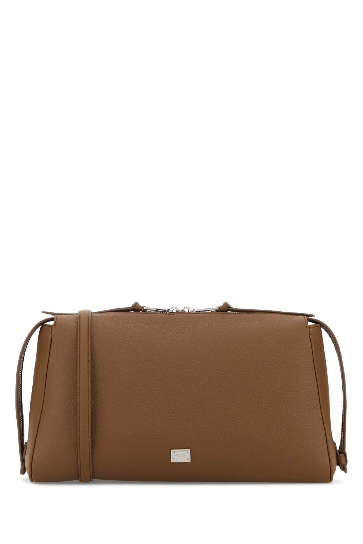 Dolce & Gabbana Vittoria Shoulder Bag — Brown