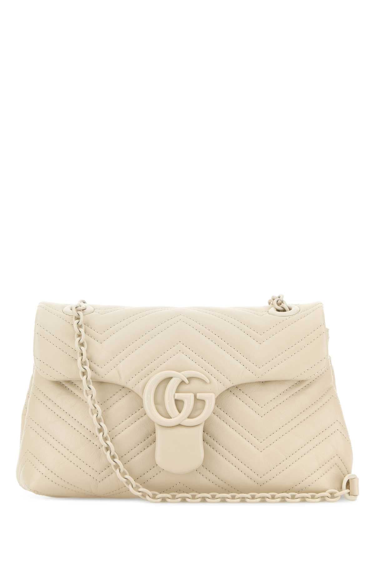 Gucci Gg Marmont Shoulder Bag — Beige