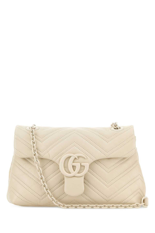 Gucci Gg Marmont Shoulder Bag — Beige