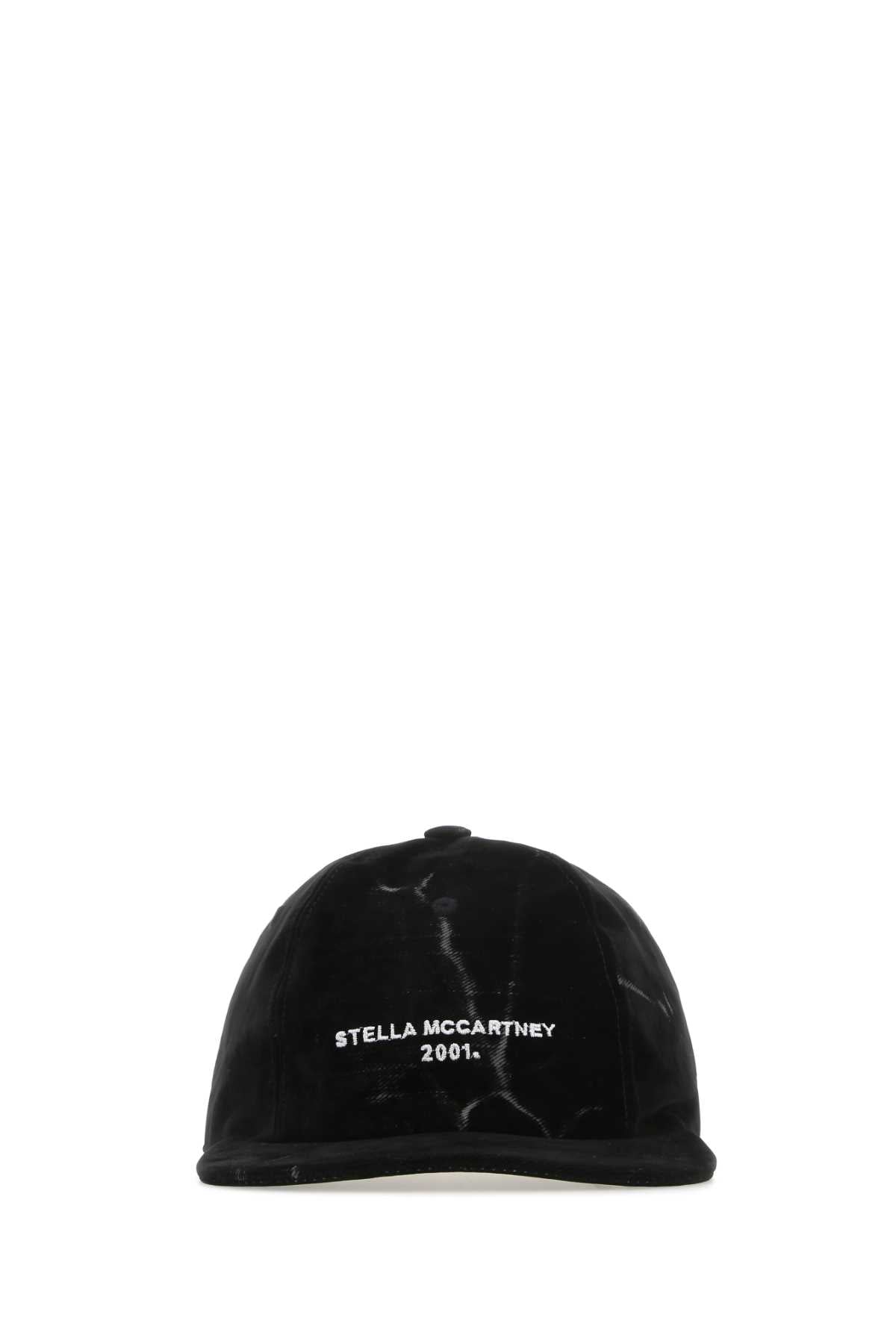 Stella Mccartney Hat Velvet Baseball Cap — Black Caps
