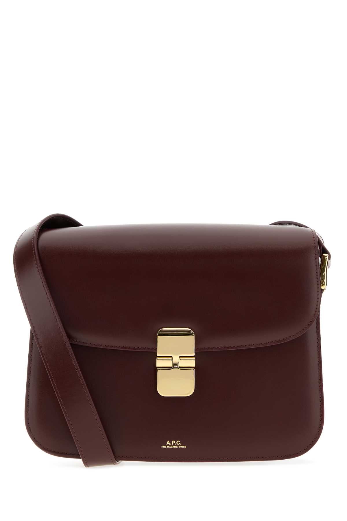 A.p.c. Grace Shoulder Bag — Burgundy Vache