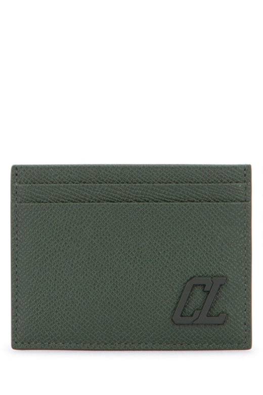 Christian Louboutin Groovy Card Case — Green Lining : Cotton Upper Calf Cases
