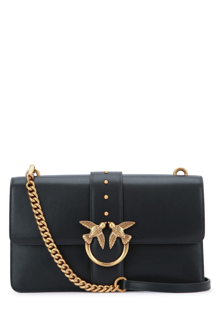 Pinko Shoulder Bag — Black Leather