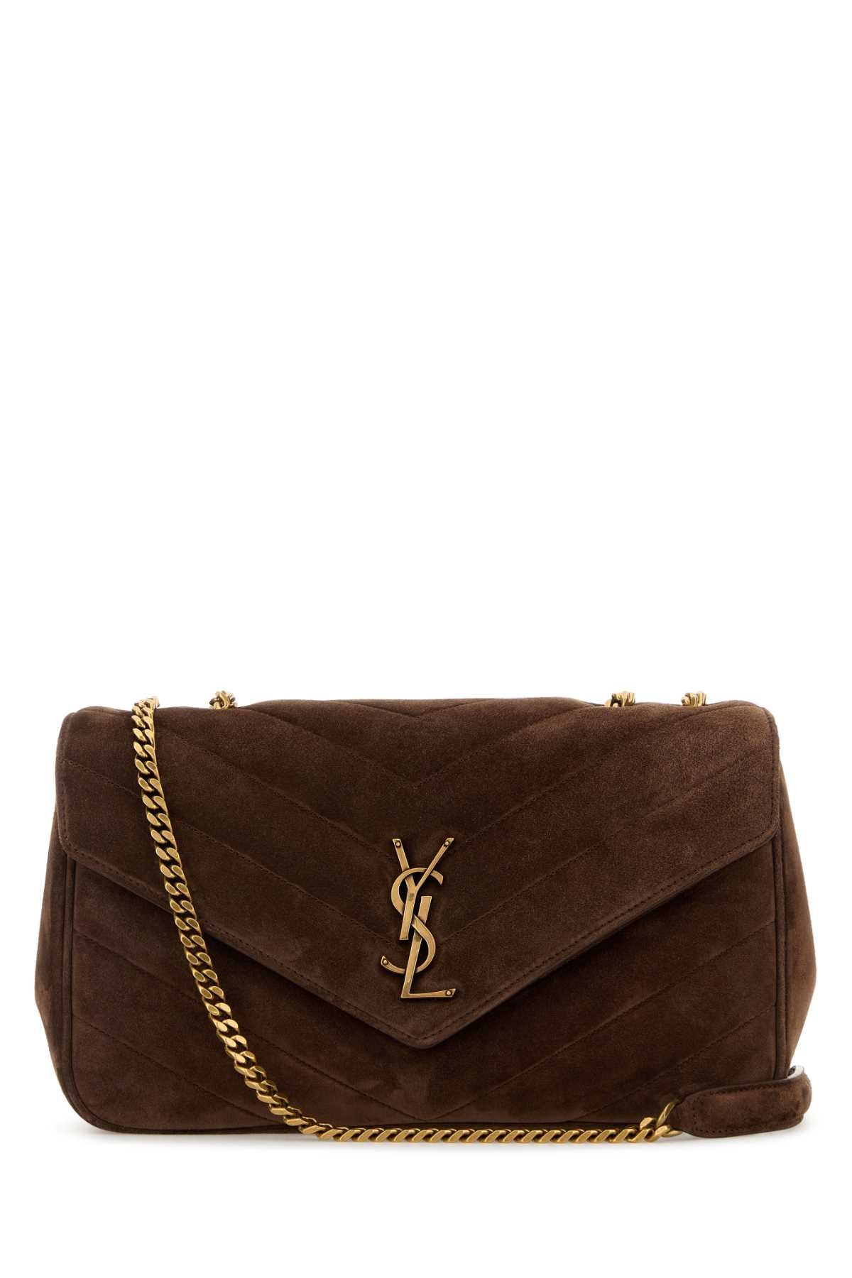 Saint Laurent Loulou Shoulder Bag — Brown