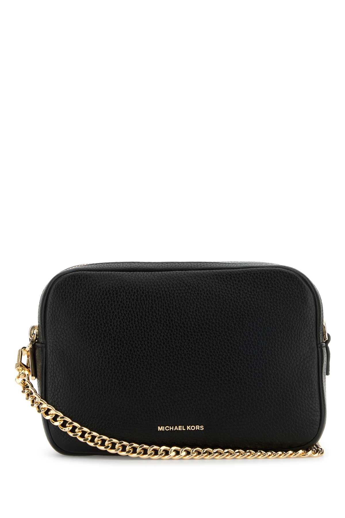 Michael By Kors Dblzp Crossbody Bag — Black Cow Leather