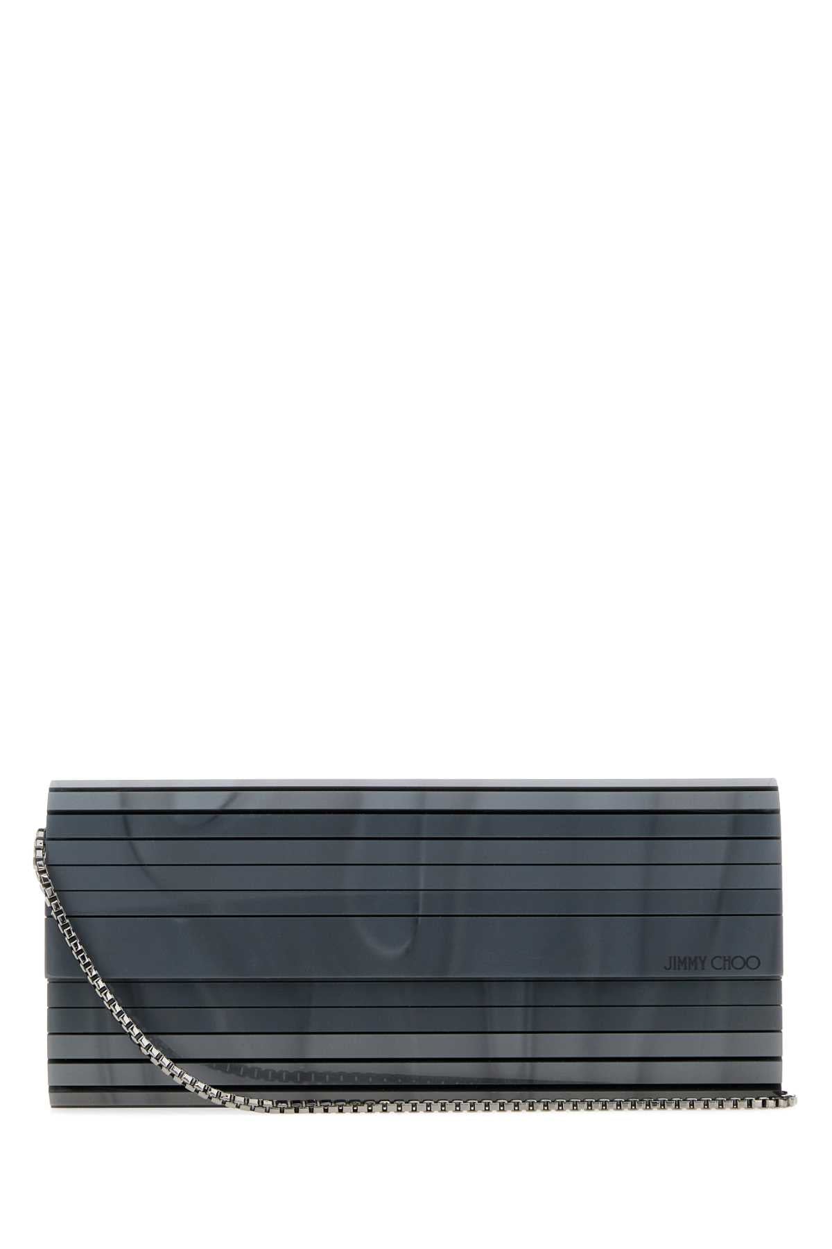 Jimmy Choo Clutch — Gray Exterior: Pvc Lining: Fabric