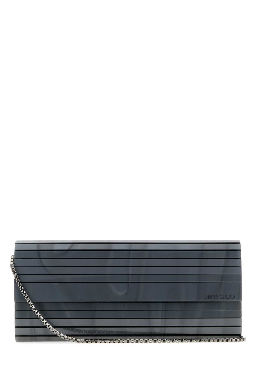 Jimmy Choo Clutch — Gray Exterior: Pvc Lining: Fabric