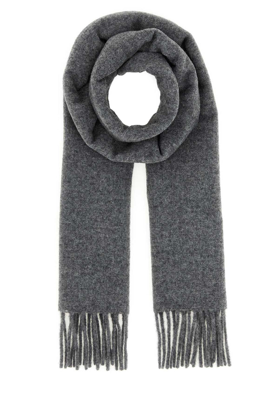 Jil Sander Virgin Wool Scarf — Gray Exterior: Scarfs