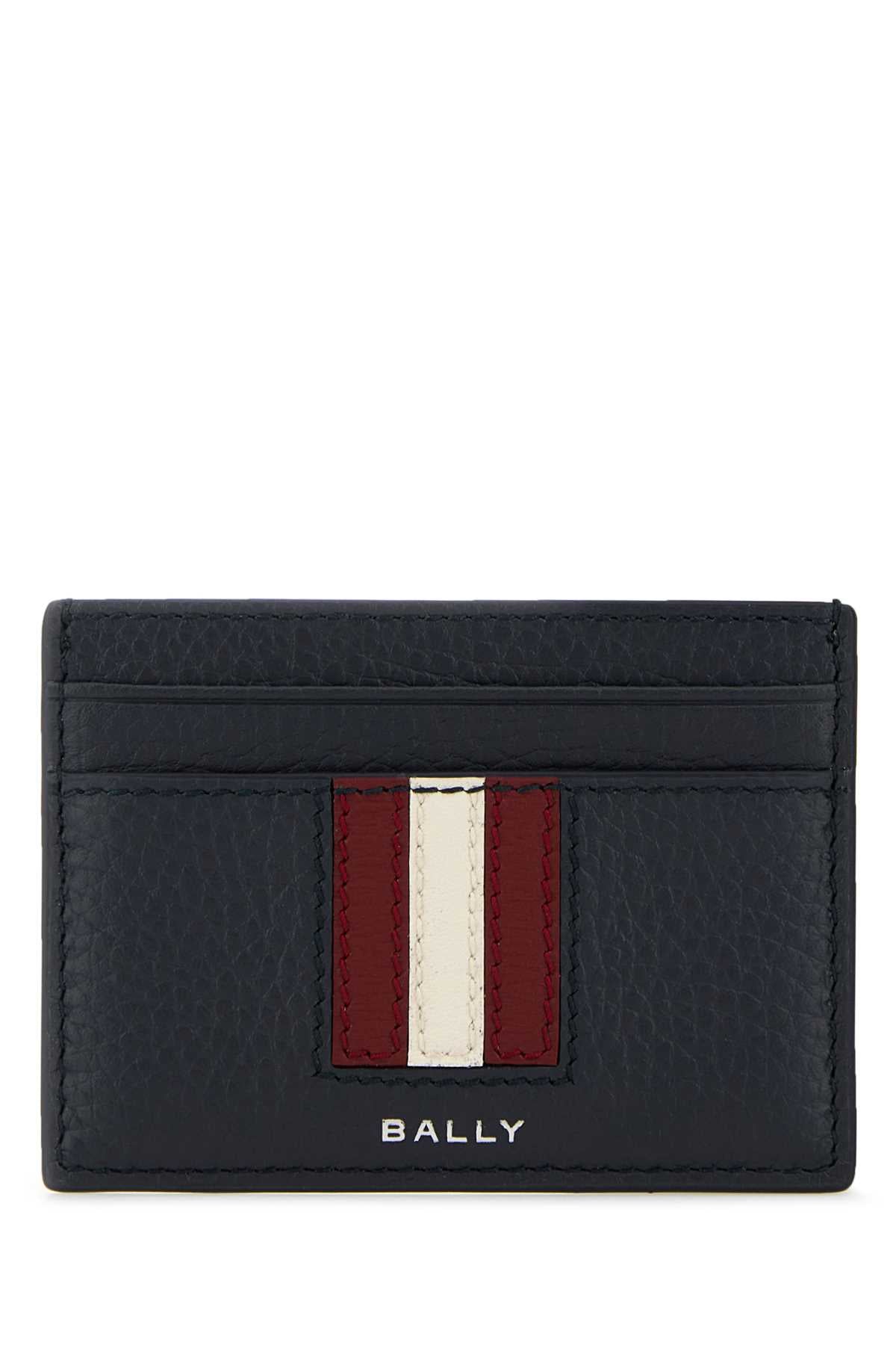 Bally Card Case — Black Exterior: Leather Wallet