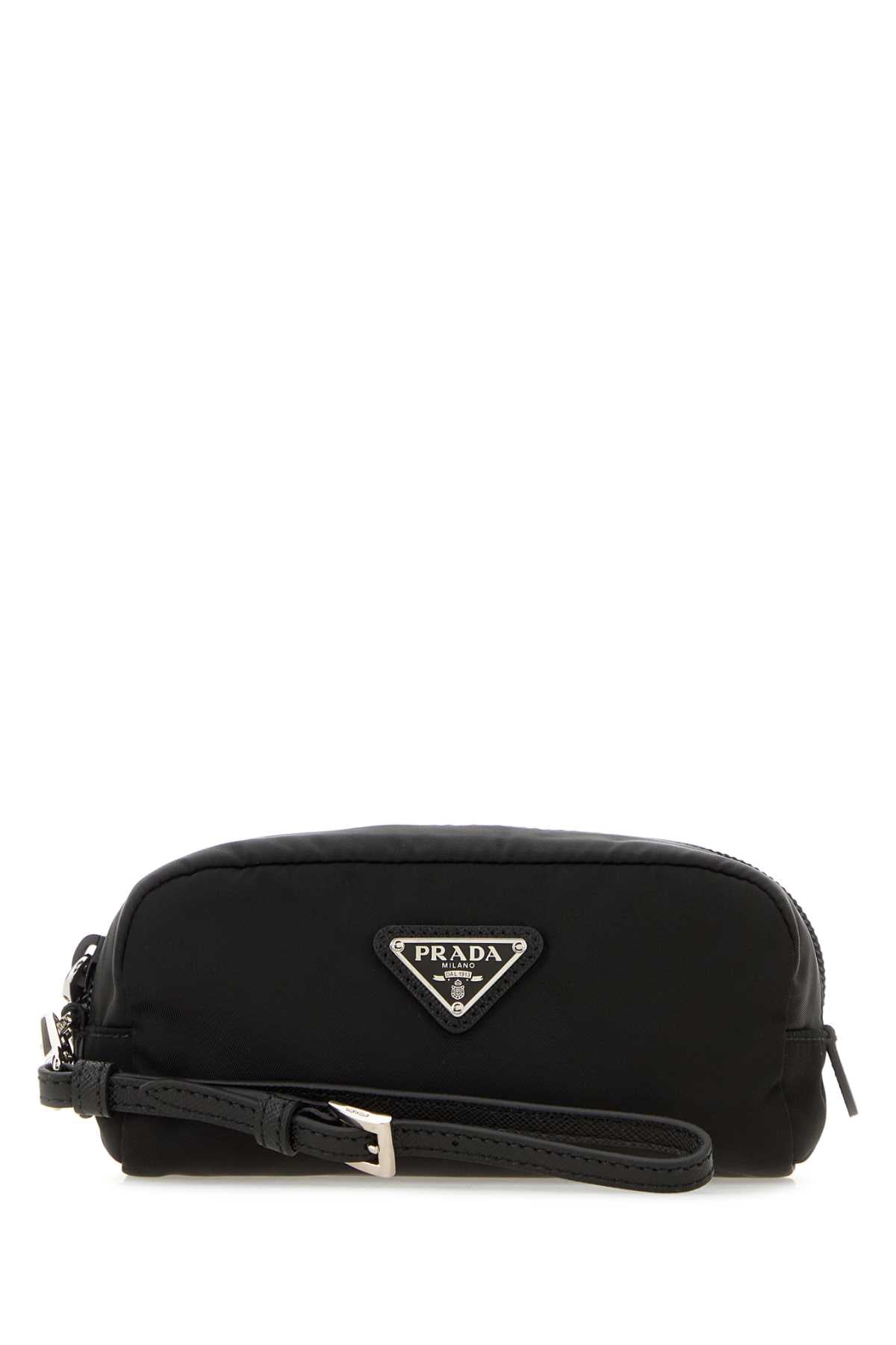 Prada Re-Nylon Pouch — Black Poliammidericiclata-vitello Wallet