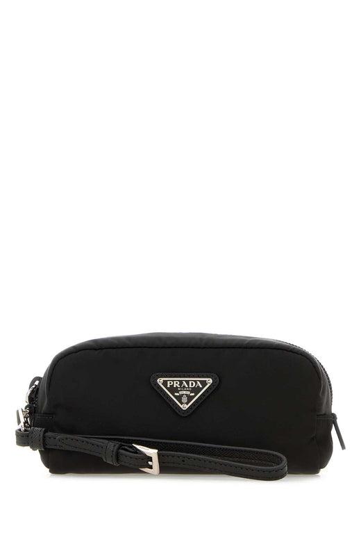 Prada Re-Nylon Pouch — Black Poliammidericiclata-vitello Wallet
