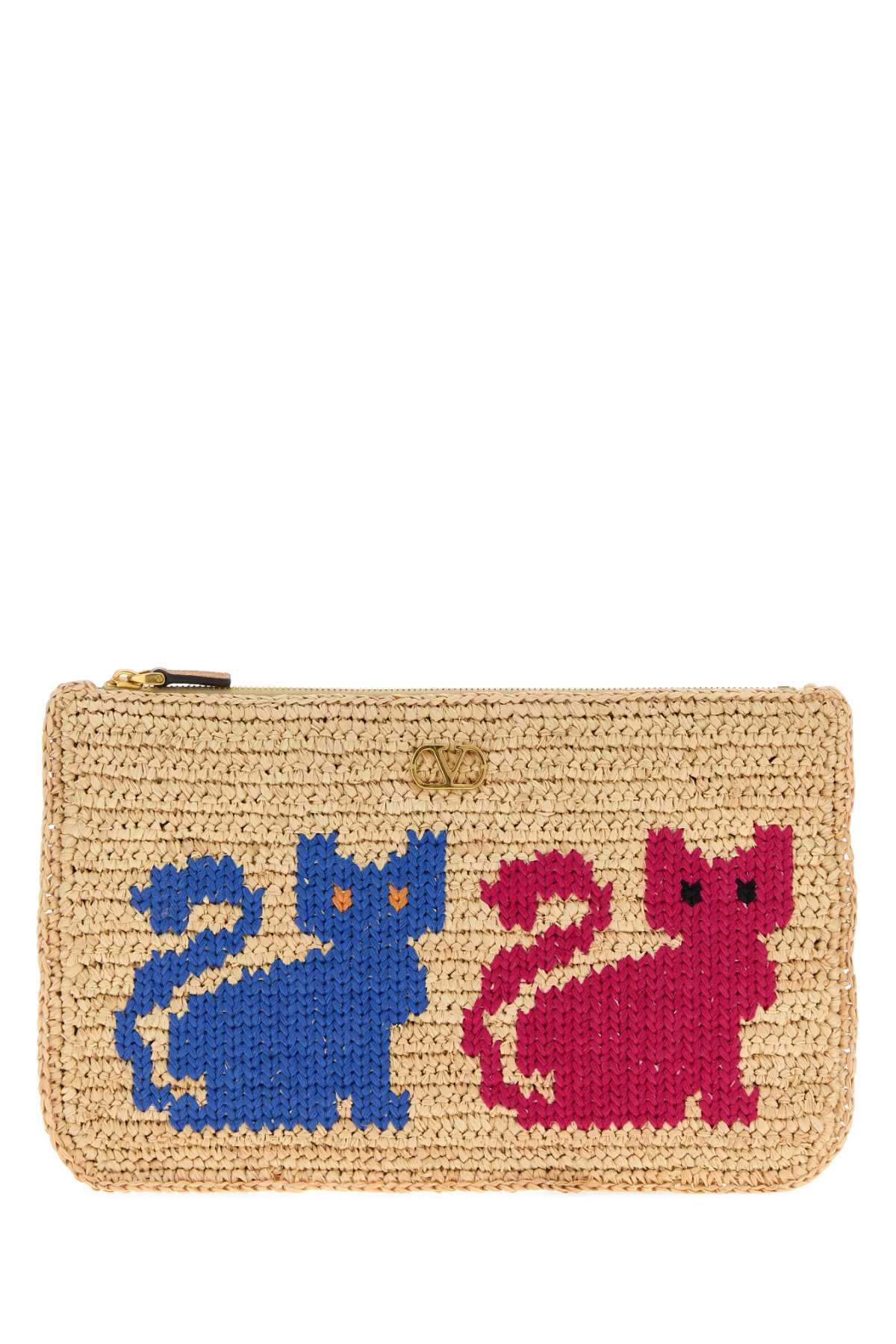 Valentino Garavani Flat Clutch — Beige