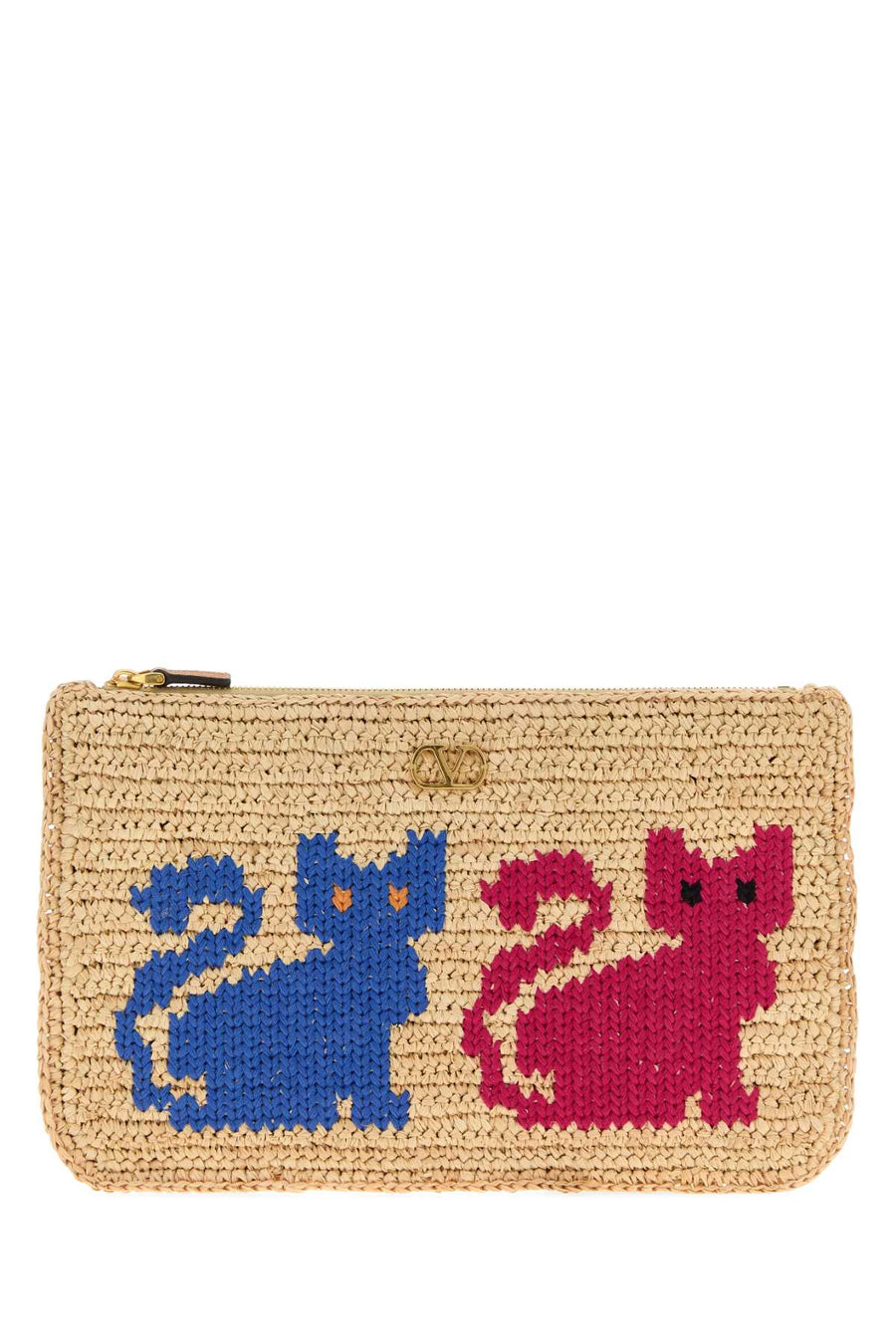 Valentino Garavani Flat Clutch — Beige