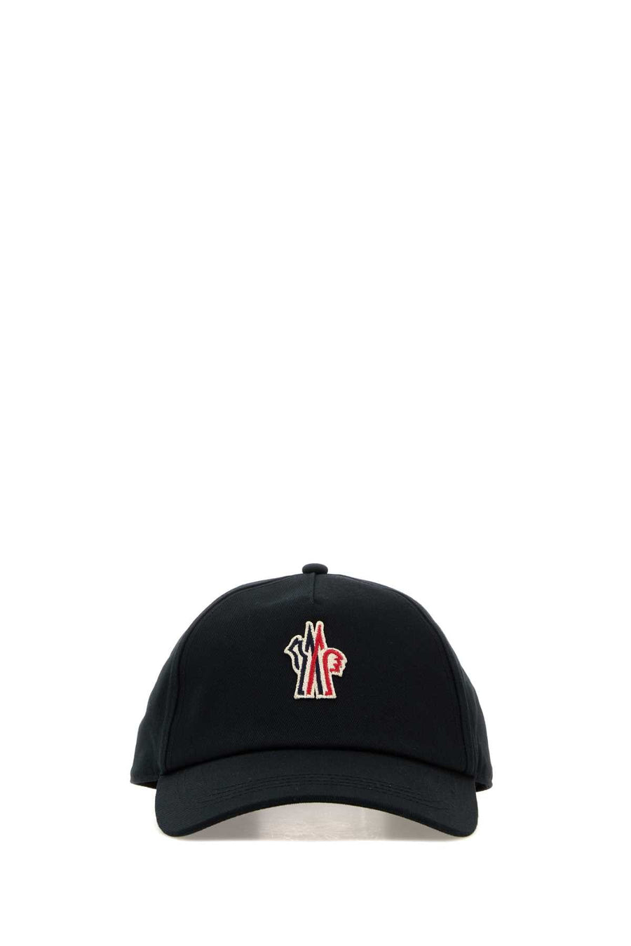 Moncler Grenoble Baseball Logo-Embroidered Cotton Cap — Black Base Fabric: Caps