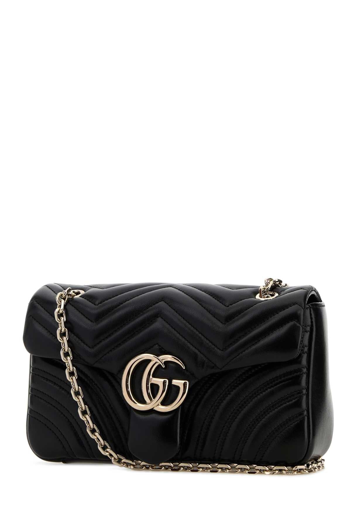 Gucci Gg Marmont Shoulder Bag — Black