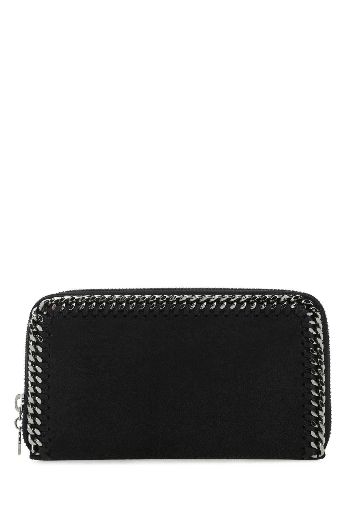 Stella Mccartney Shaggy Deer Zip-Around Wallet — Black
