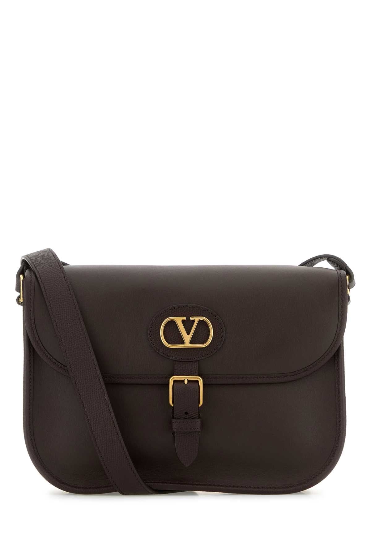 Valentino Garavani Antibes Crossbody Bag — Brown Calf Leather - Bos Taurus