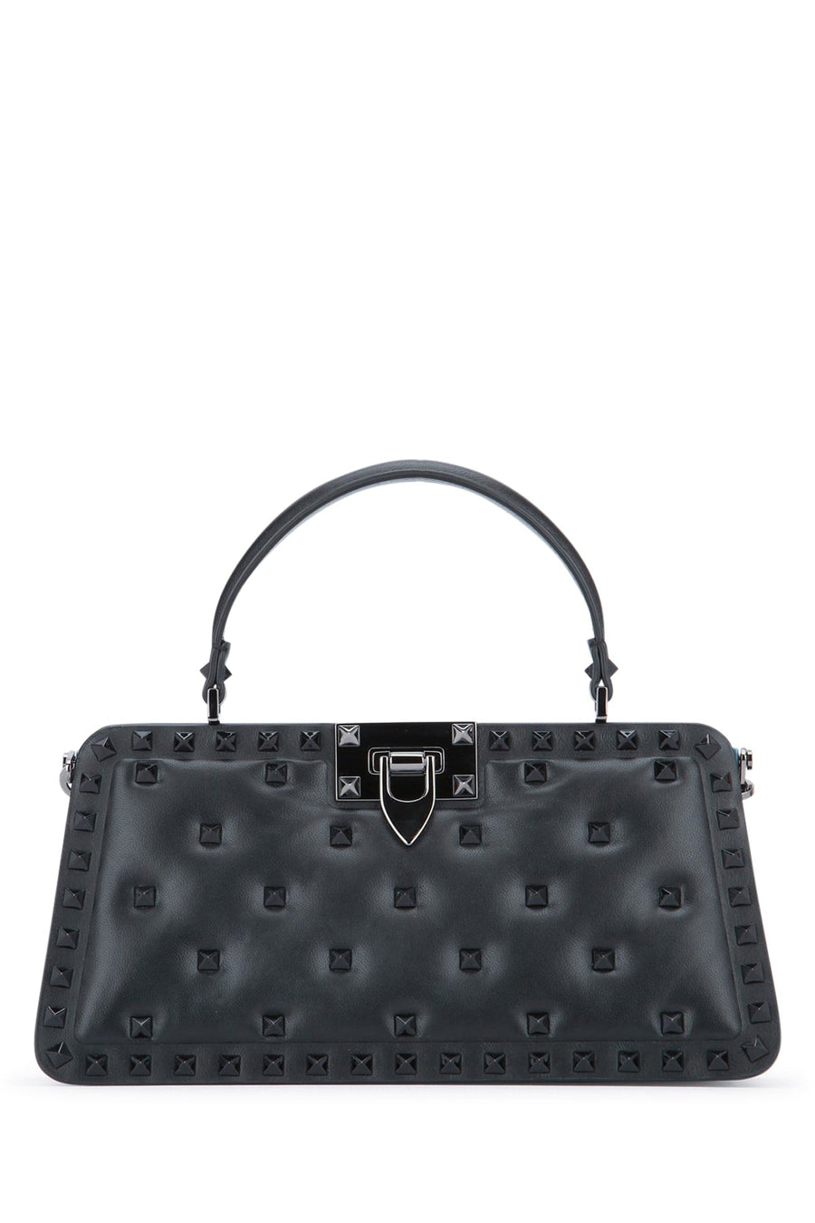 Valentino Garavani Rockstud Top Handle Bag — Black