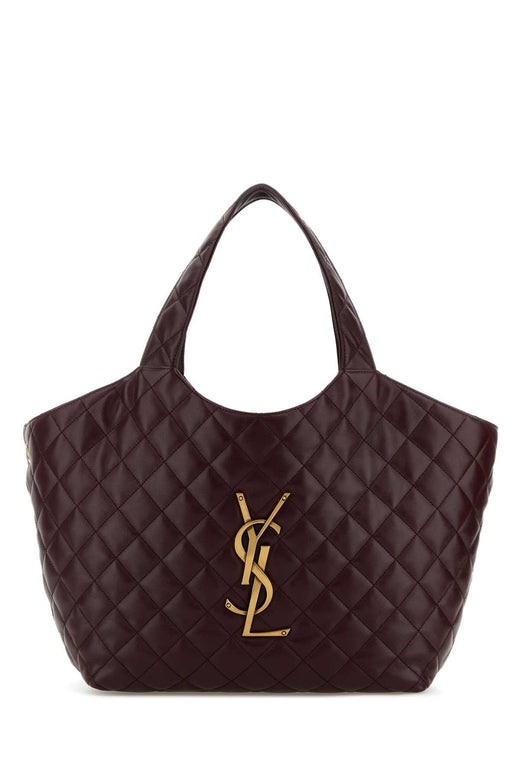 Saint Laurent Icare Shoulder Bag — Burgundy