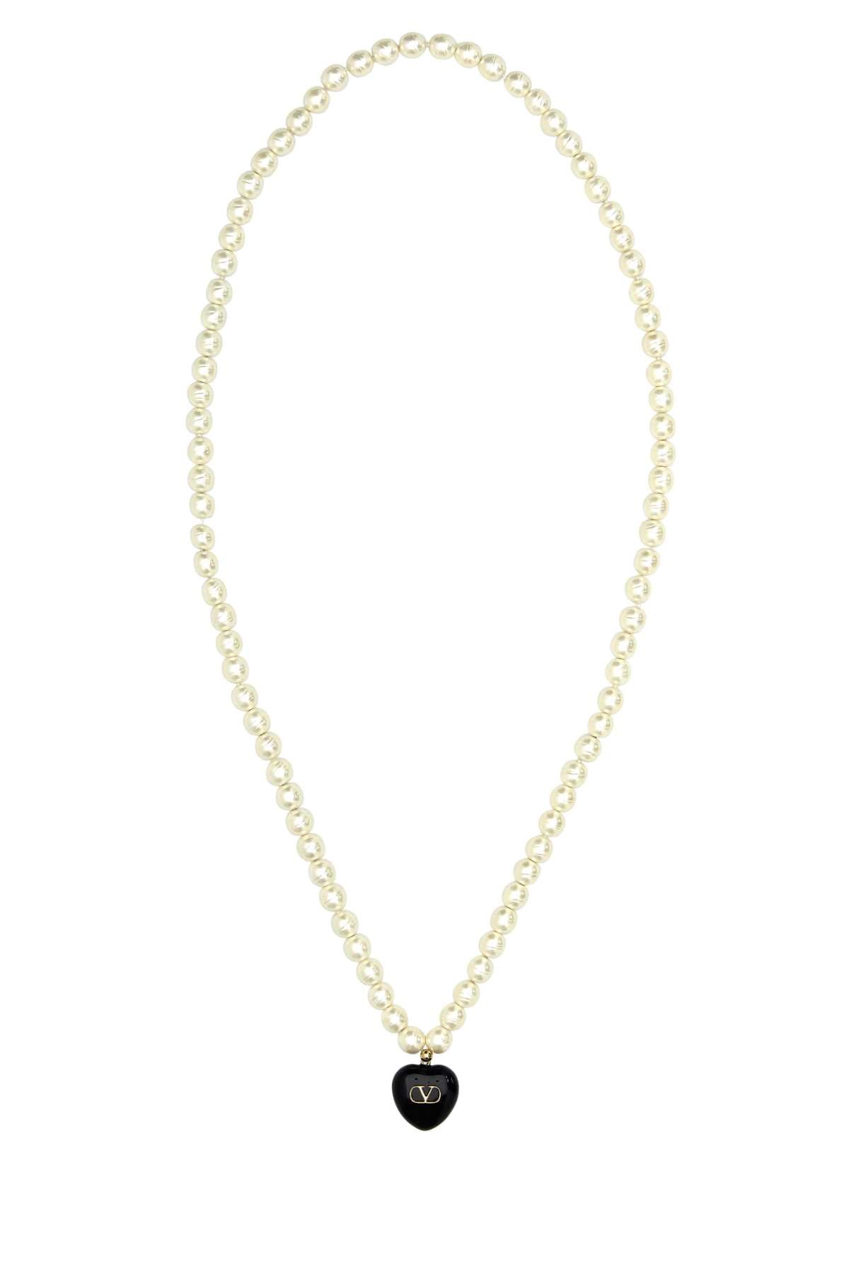 Valentino Garavani Cuore Necklace — White Necklaces