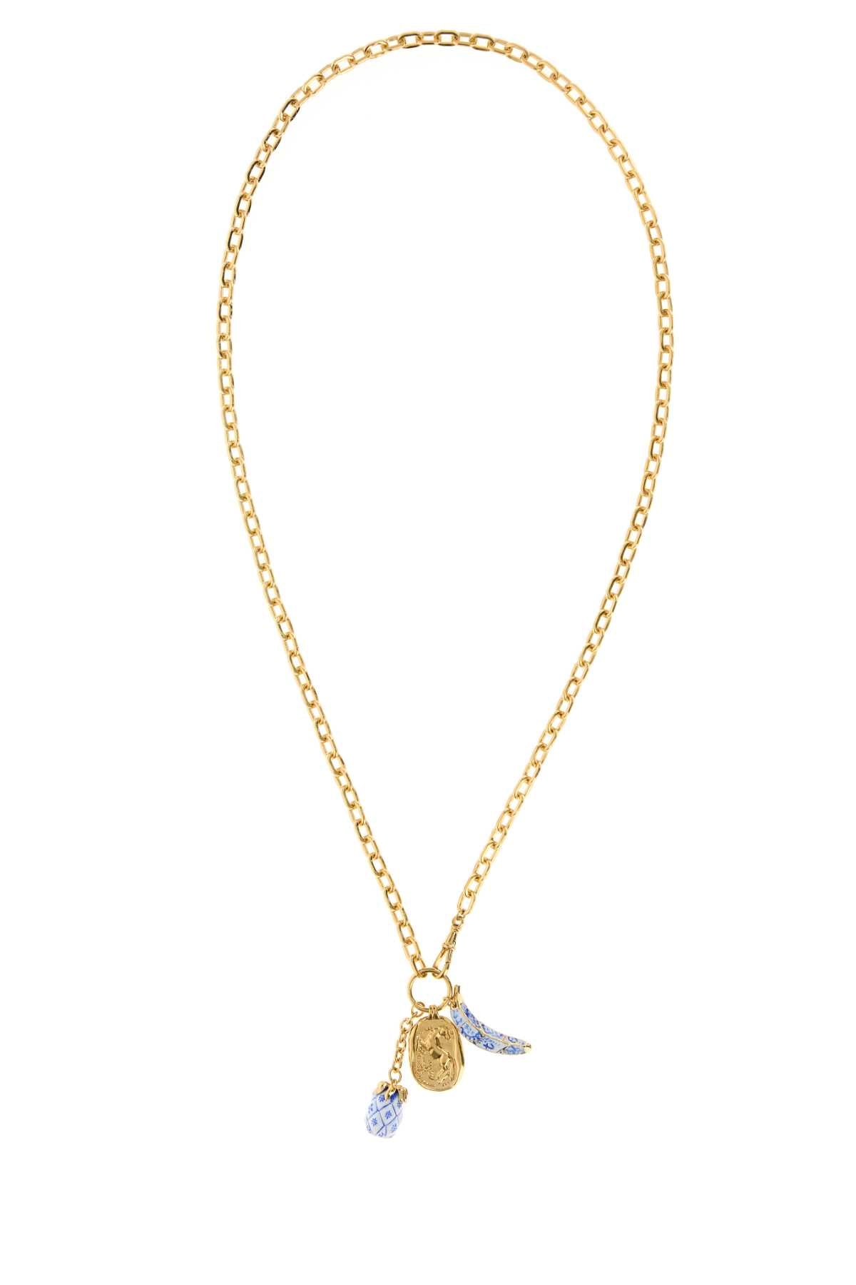 Chloé Necklace — Gold Metal Fibre Necklaces