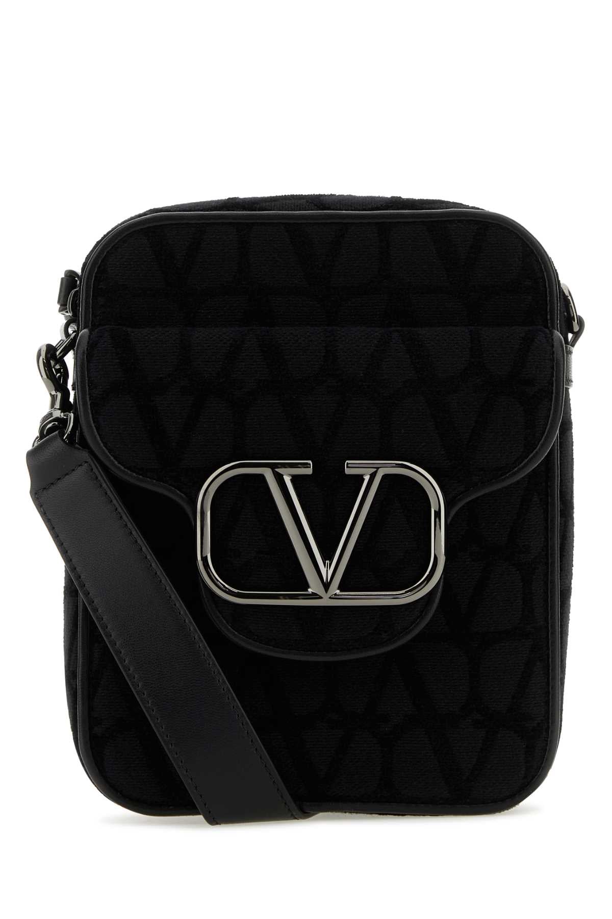 Valentino Garavani Locò Crossbody Bag — Black