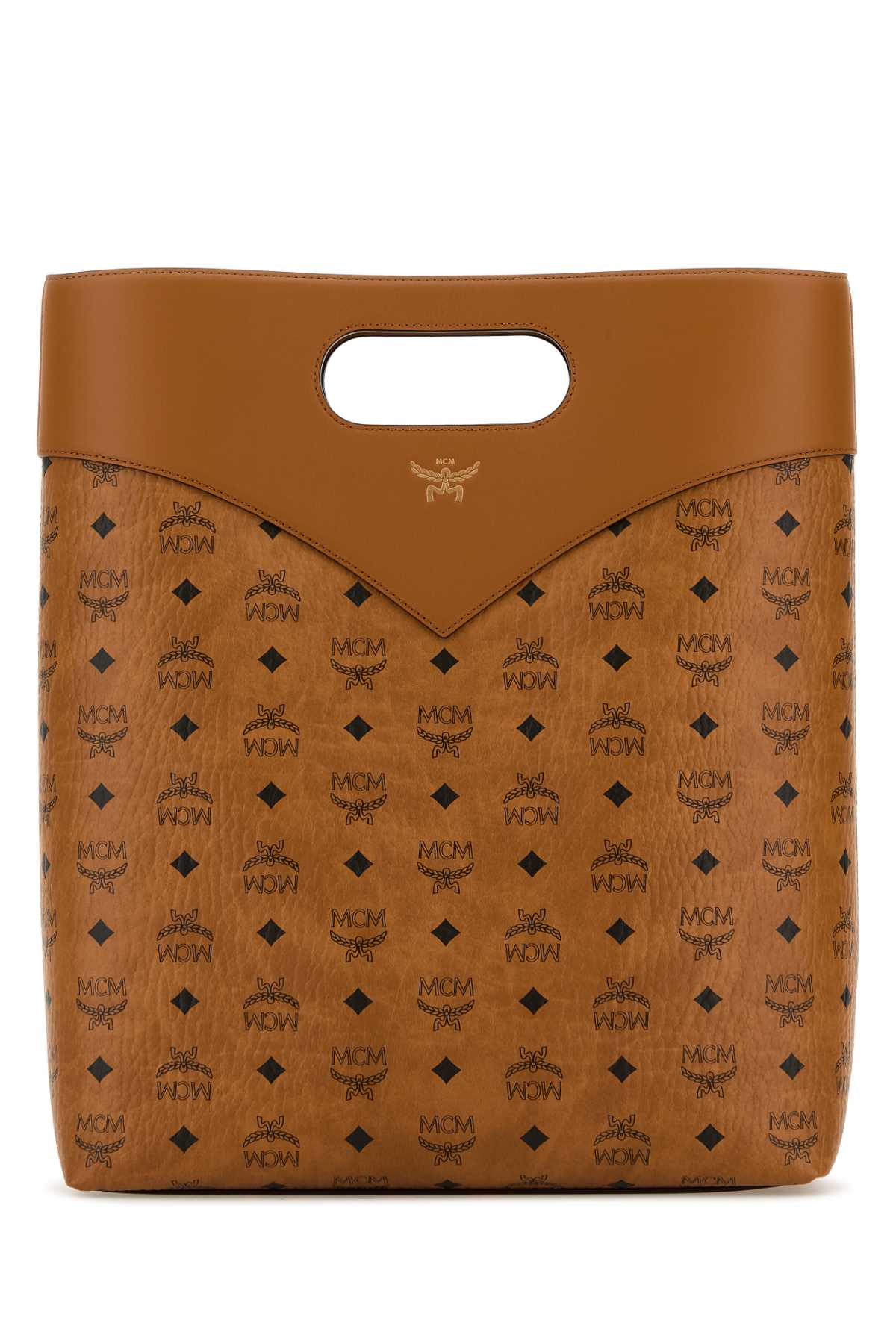 Mcm Diamond Vlm Tote Bag Cognac